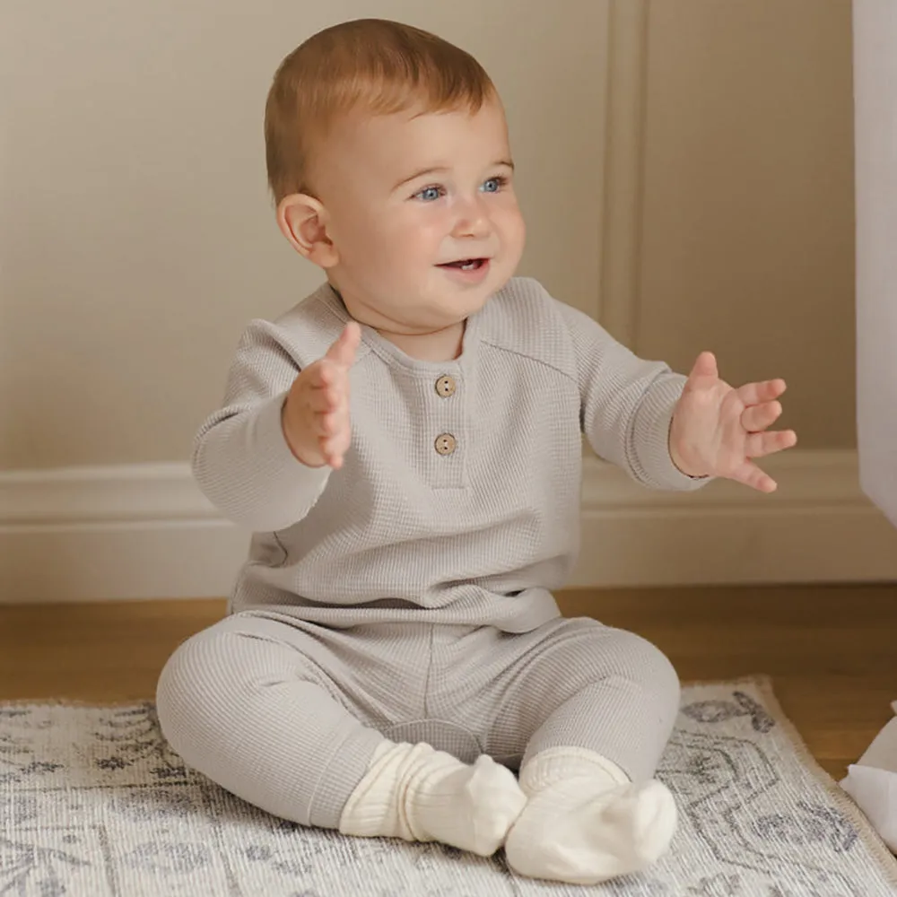 Henley Knit Top & Legging Set | Fog