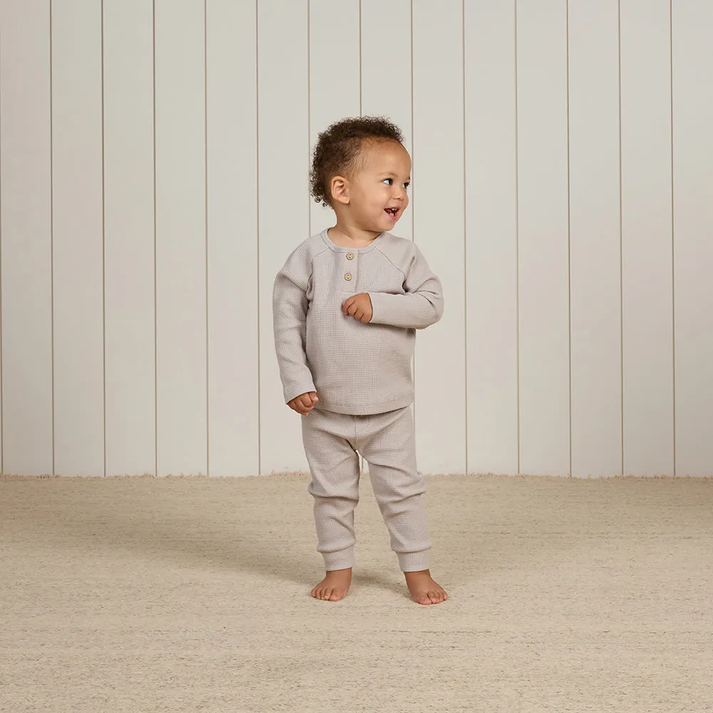 Henley Knit Top & Legging Set | Fog