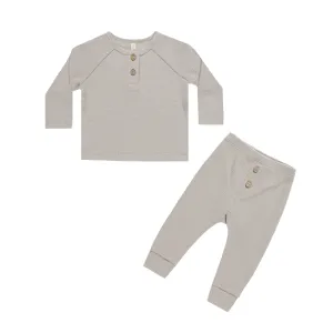 Henley Knit Top & Legging Set | Fog