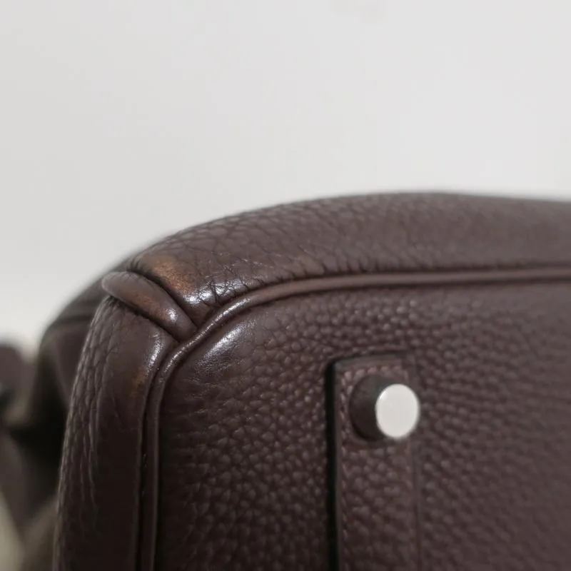 HERMES Birkin 35cm Brown Togo Leather/Palladium Hardware K Stamp-2007