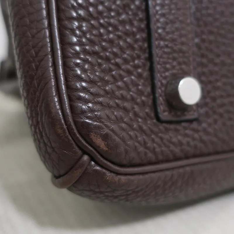 HERMES Birkin 35cm Brown Togo Leather/Palladium Hardware K Stamp-2007