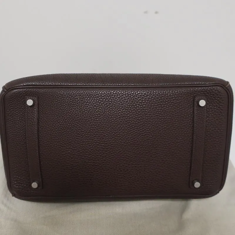 HERMES Birkin 35cm Brown Togo Leather/Palladium Hardware K Stamp-2007