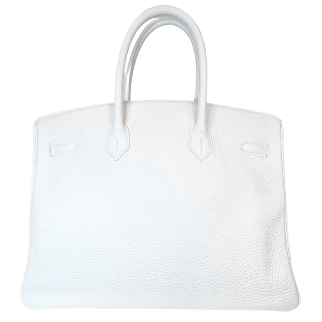 Hermes Birkin Blanc Clemence Palladium HW 35CM (2004)