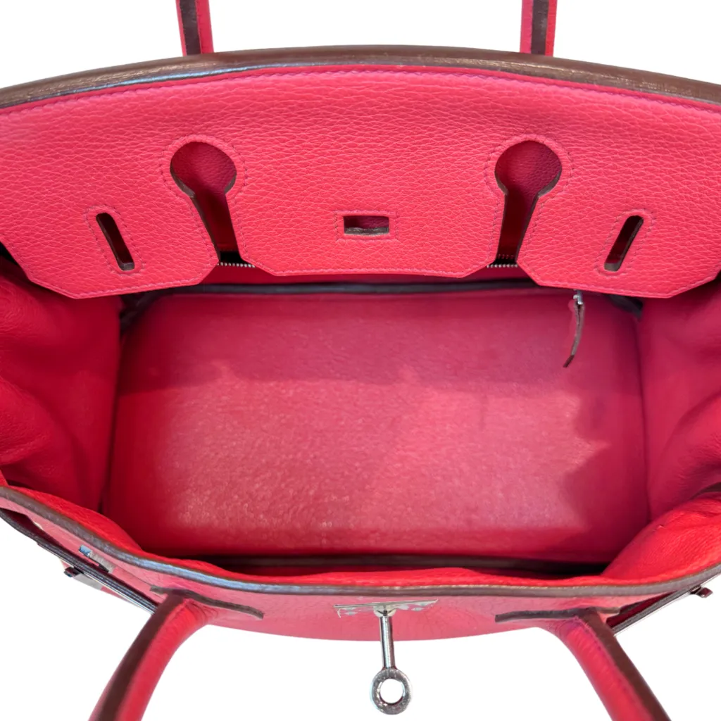 Hermes Birkin Rouge Pivoine Togo Palladium HW 30