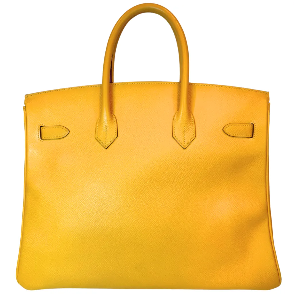 Hermes Birkin Soleil Yellow Epsom Gold HW 35CM