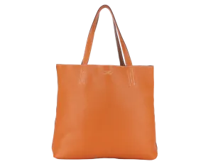 HERMES DOUBLE SENS TOTE 36 ORANGE GOLD TAURILLON CLEMENCE LEATHER STAMP Q SQUARE (2013) WITH DUST COVER