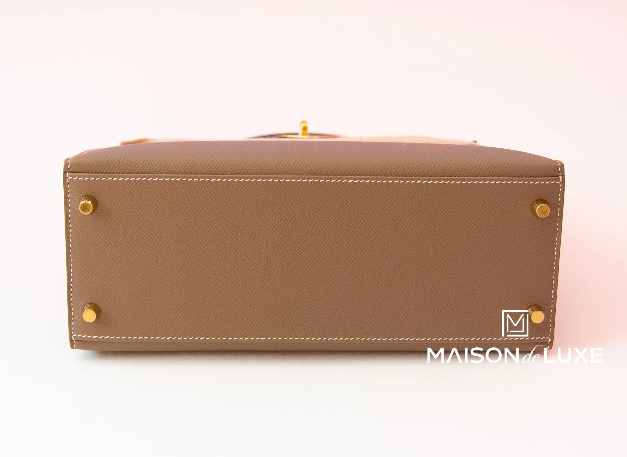 Hermes Etoupe Sellier Epsom Kelly 28 Handbag