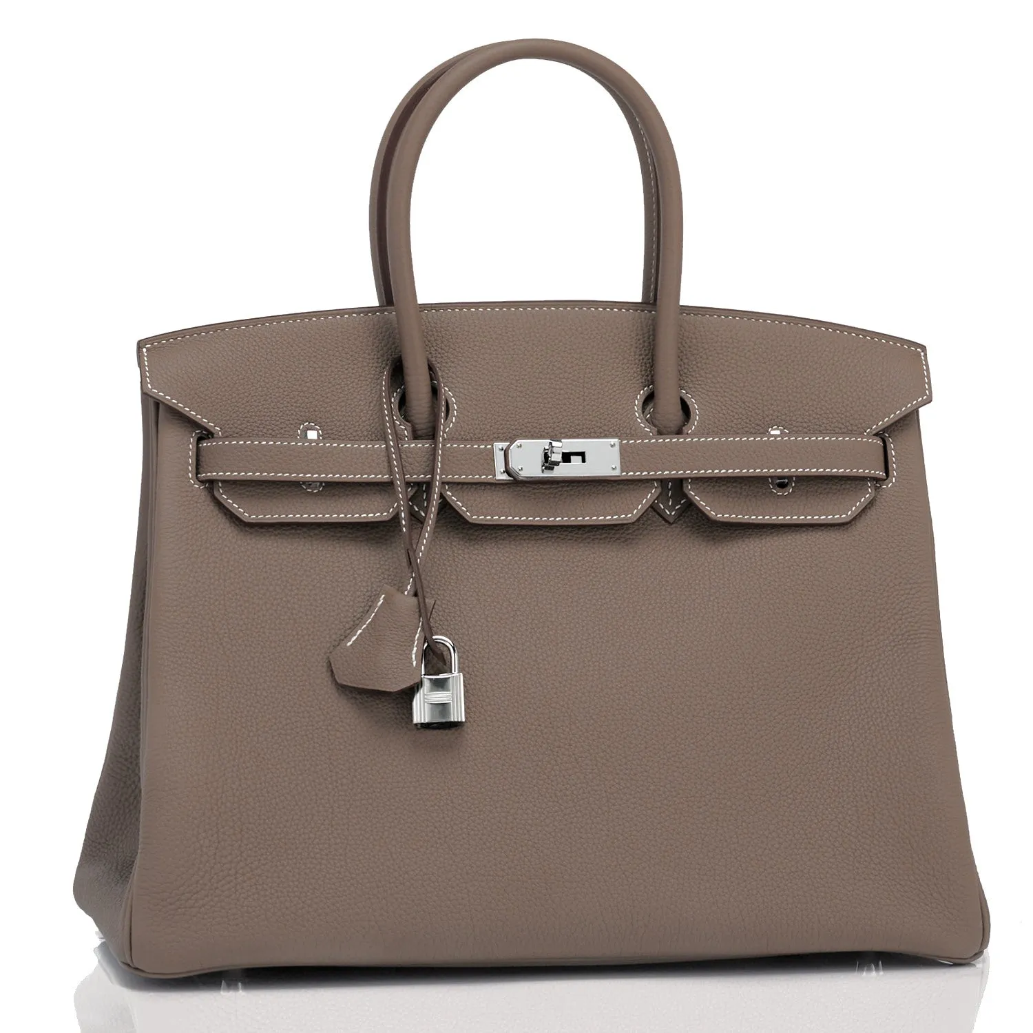 Hermes Etoupe Togo 35cm Birkin Palladium Hardware