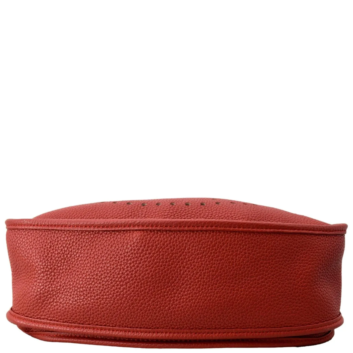 HERMES Evelyne III Clemence Leather Crossbody Bag Red