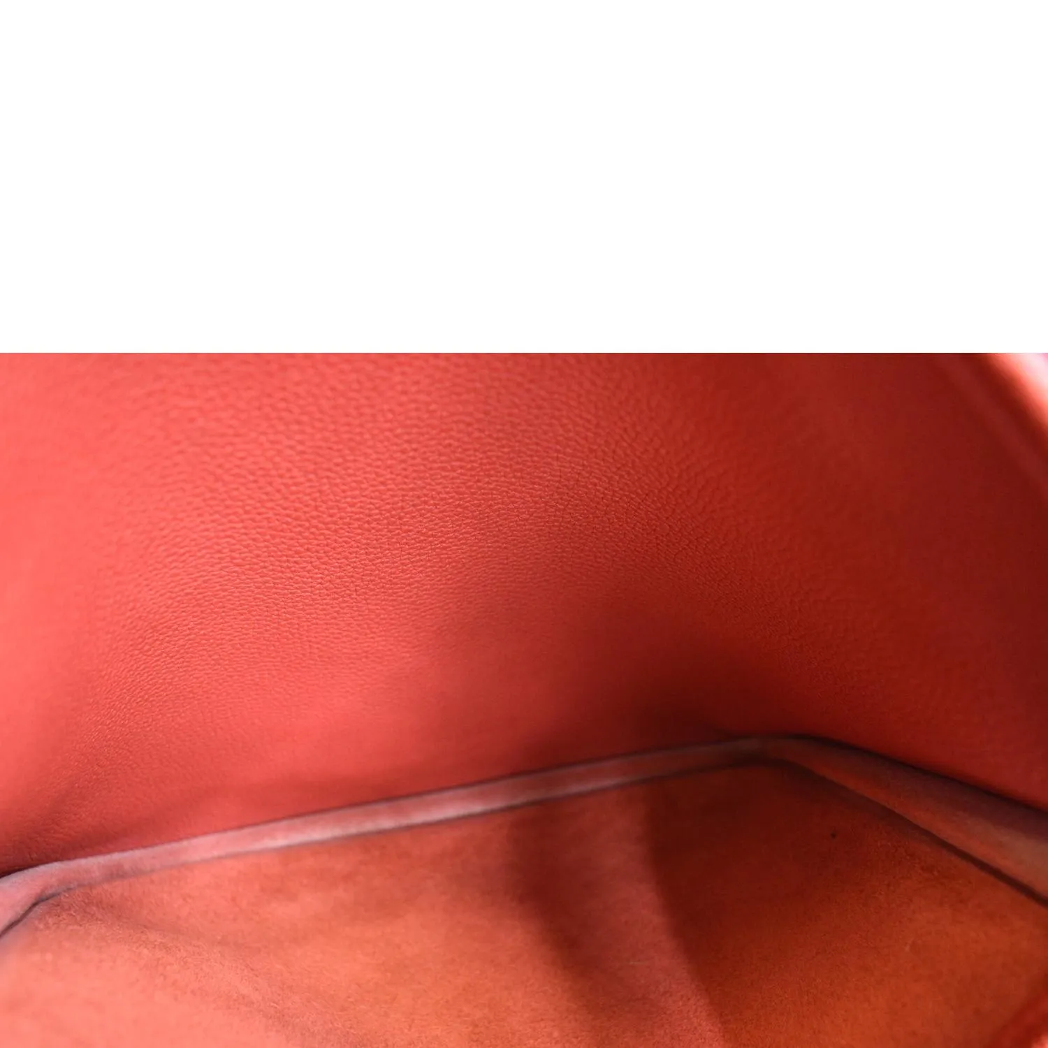 HERMES Evelyne III Clemence Leather Crossbody Bag Red