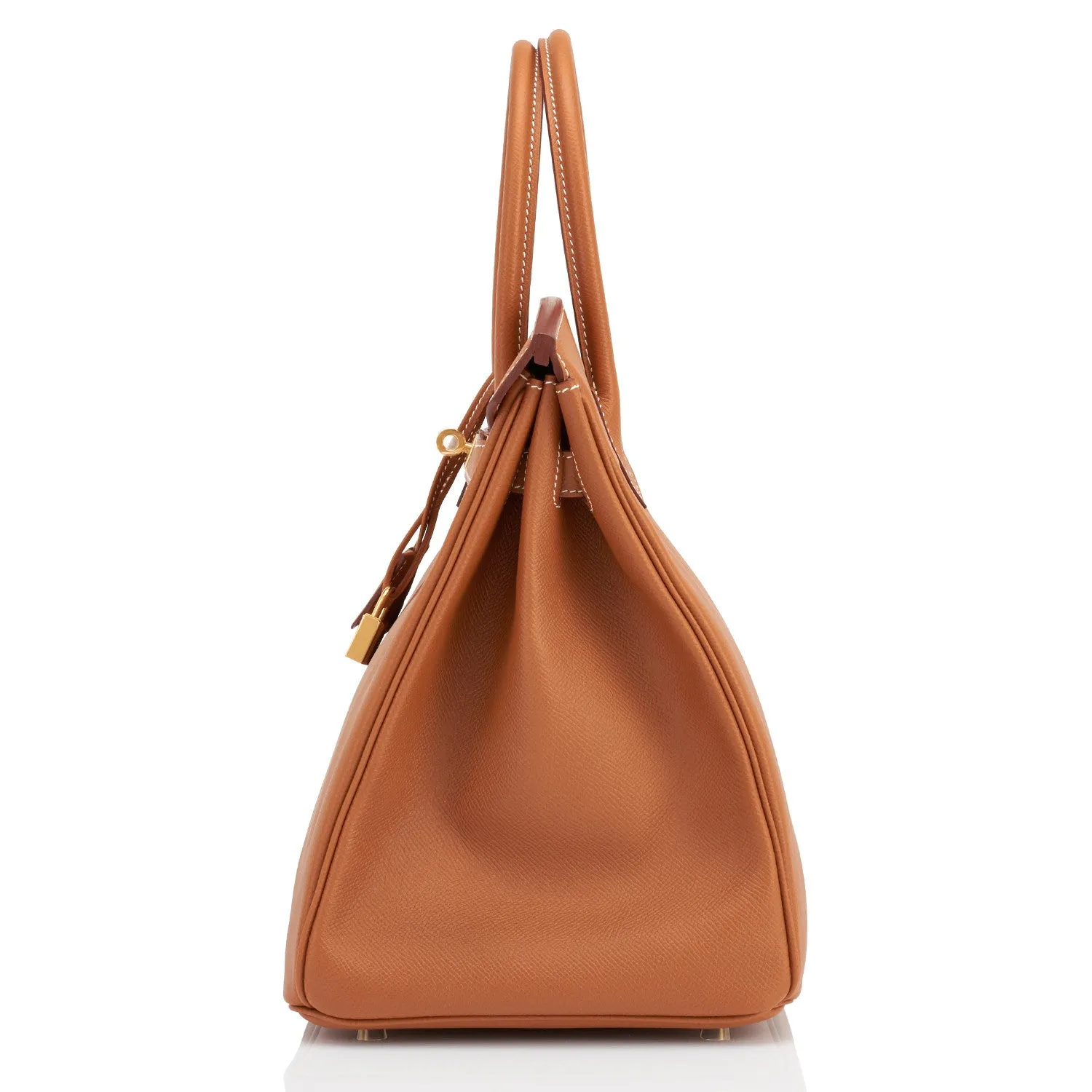 Hermes Gold Camel Tan 35cm Epsom Birkin Gold Hardware