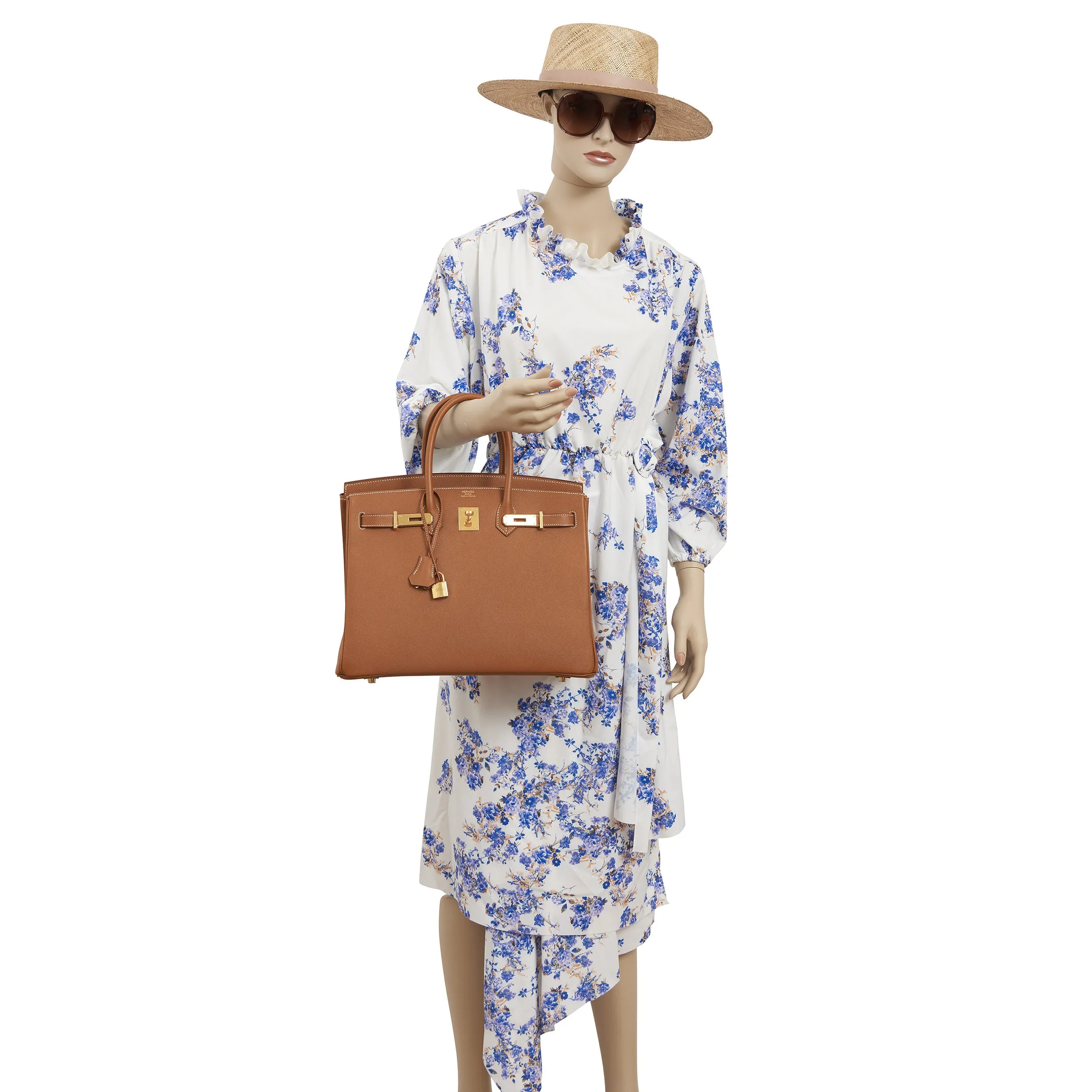 Hermes Gold Camel Tan 35cm Epsom Birkin Gold Hardware