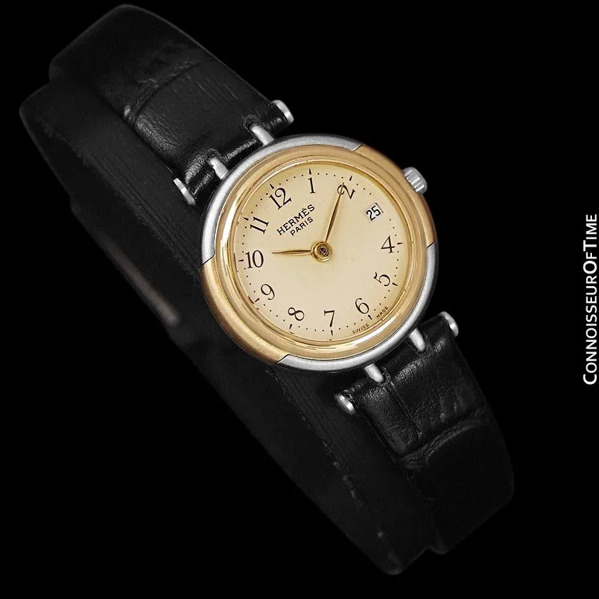 Hermes Winsdor Ladies Watch - Stainless Steel & 18K Gold Plated
