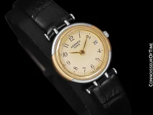 Hermes Winsdor Ladies Watch - Stainless Steel & 18K Gold Plated