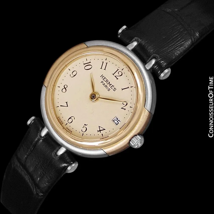Hermes Winsdor Ladies Watch - Stainless Steel & 18K Gold Plated