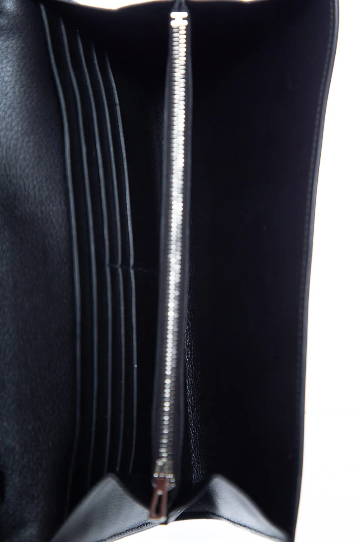 Hermès 2023 Black Leather Constance Wallet To Go Handbag