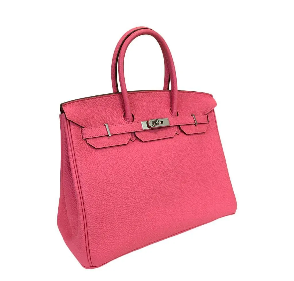 Hermès Birkin 35 Rose Lipstick PHW