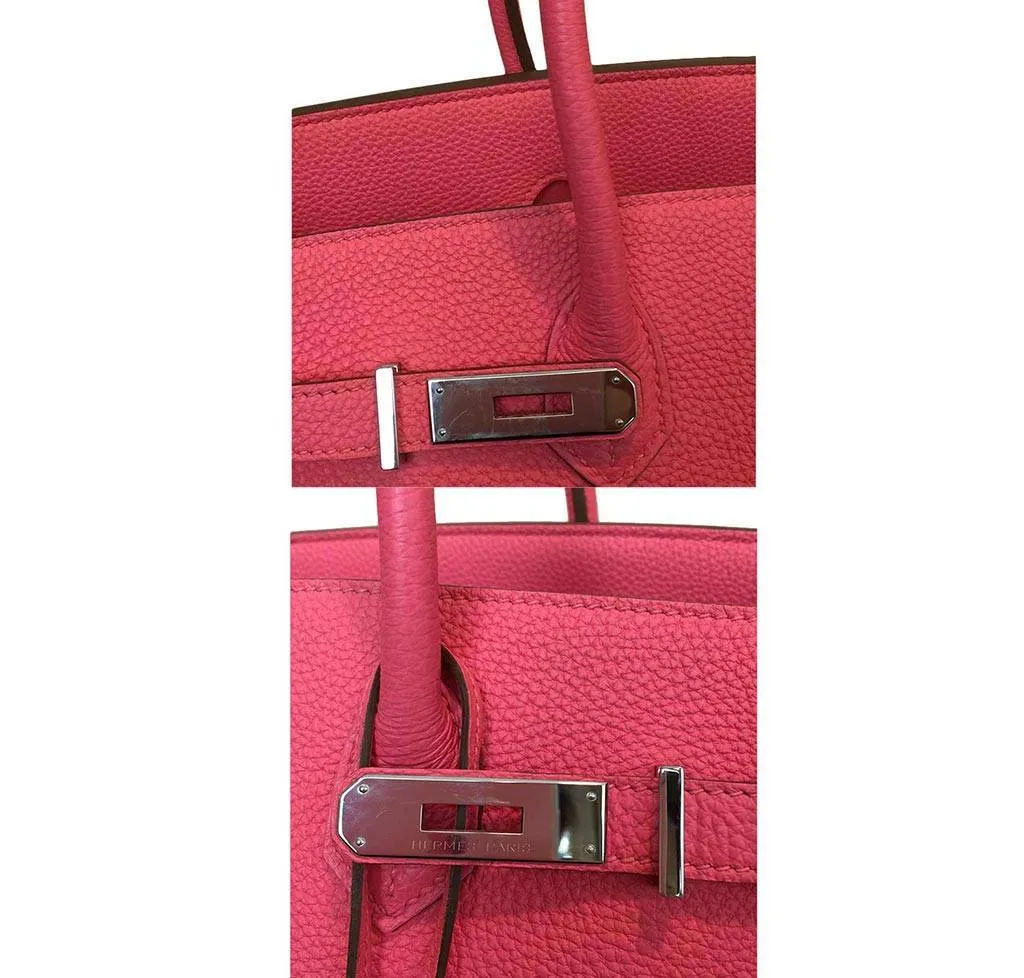 Hermès Birkin 35 Rose Lipstick PHW