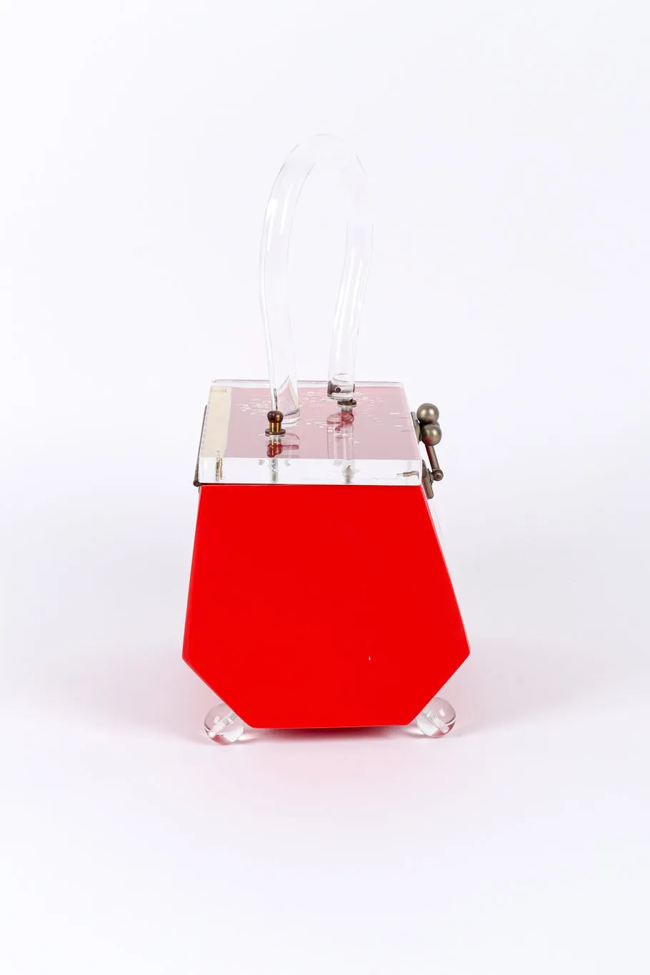Hexagon Lucite Box Bag