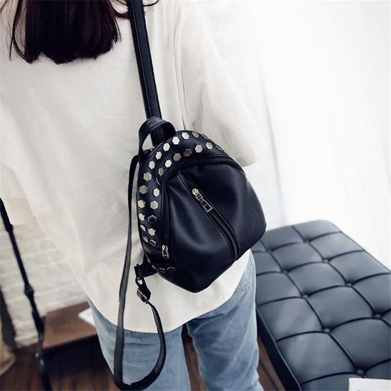 Hexagon Studded Backpack