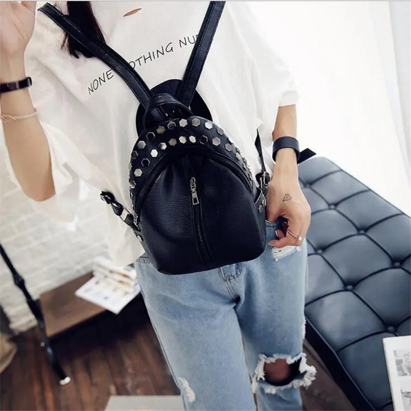 Hexagon Studded Backpack