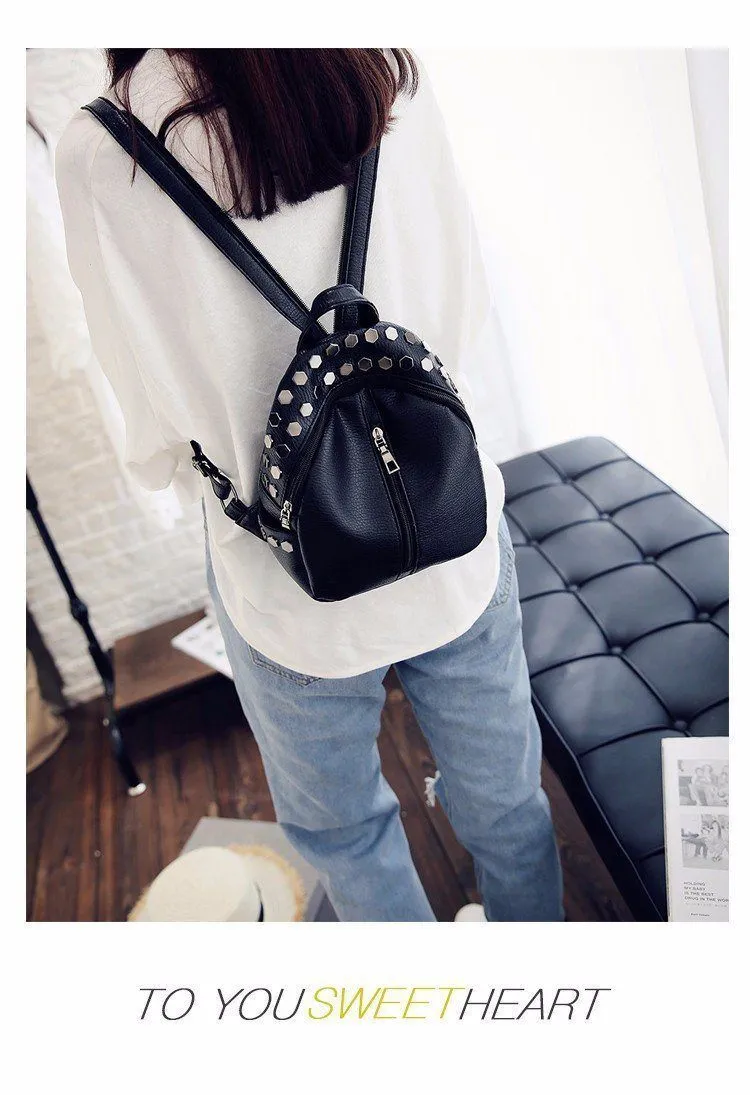 Hexagon Studded Backpack