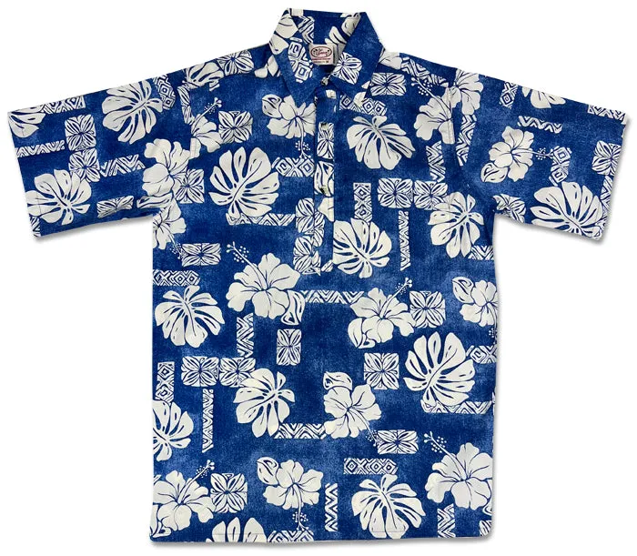 Hibiscus Pareo Pullover (Blue)