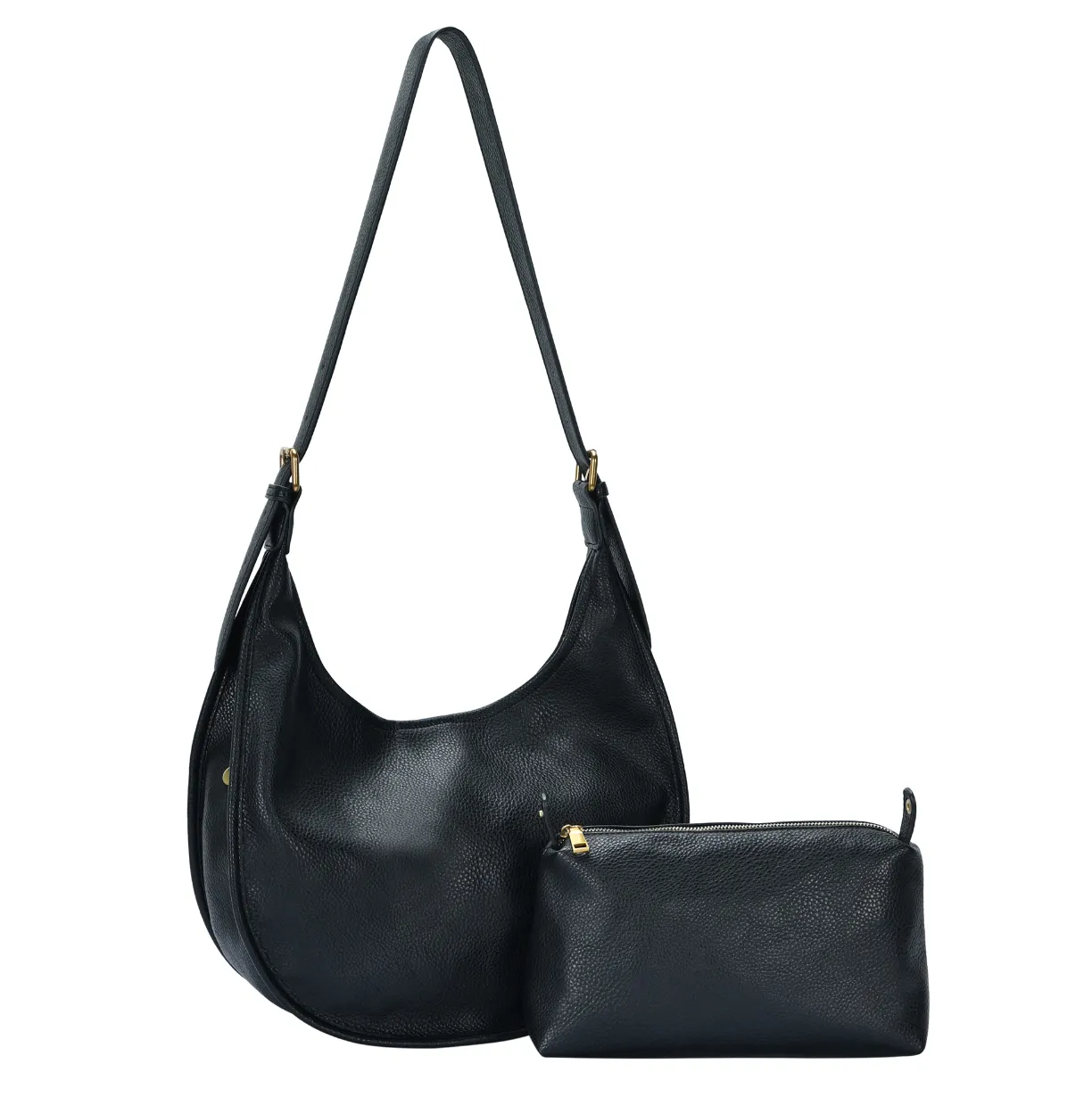 Hobo Tote Bag With Removable Pouch