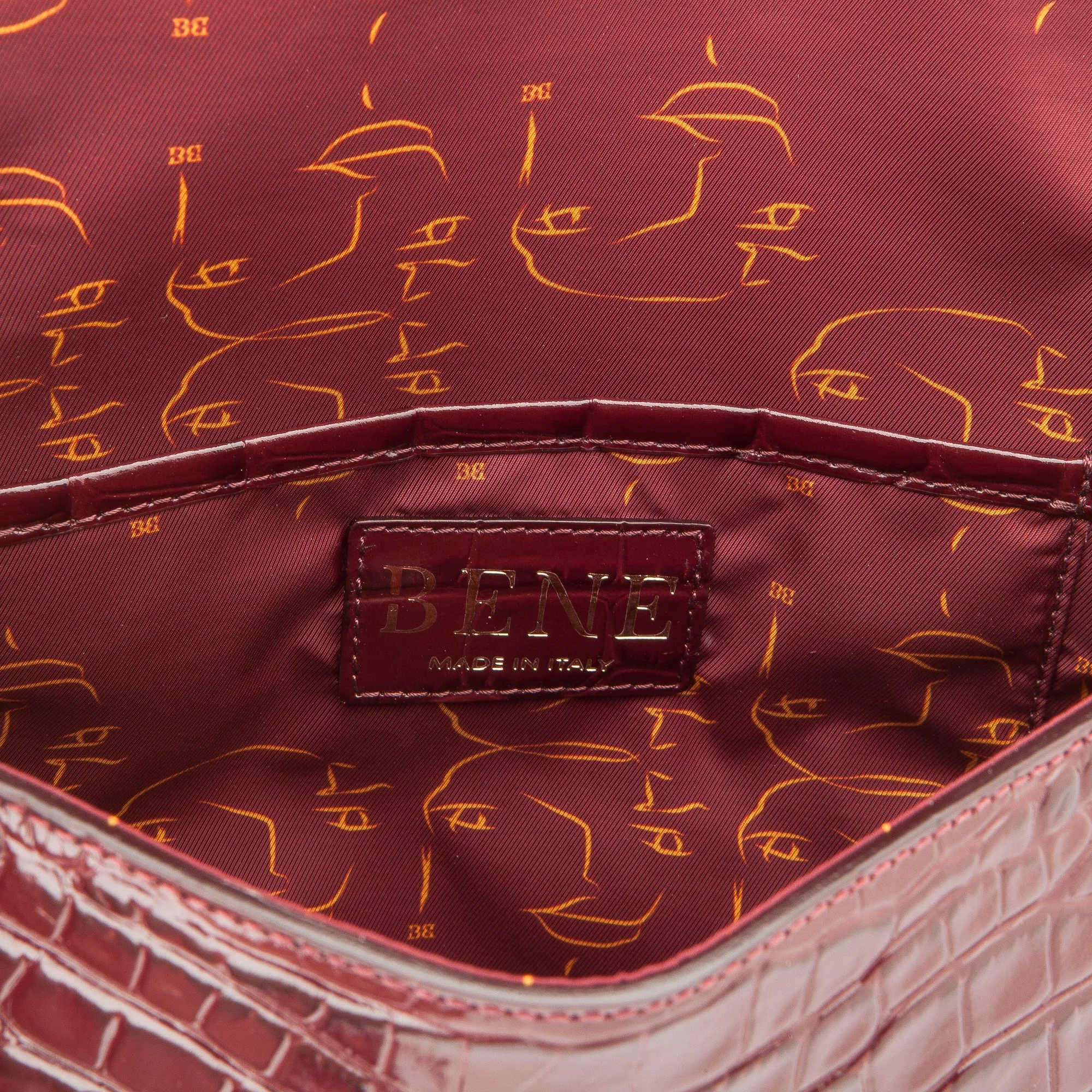 Holmes in Bordeaux Croc with Black Trim