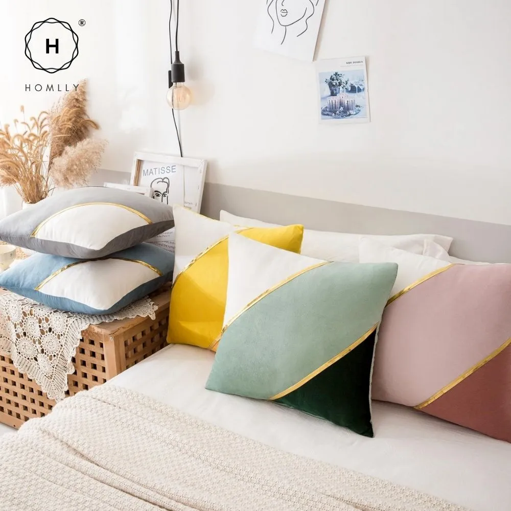 Homlly Ouno Velvet Cushion Cover
