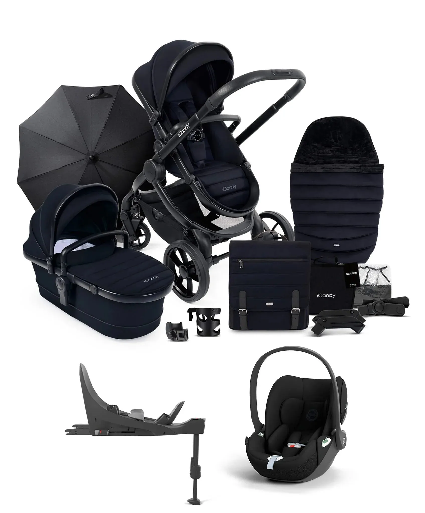 iCandy Peach 7 Complete Pushchair Bundle   Cloud T Car Seat & Base