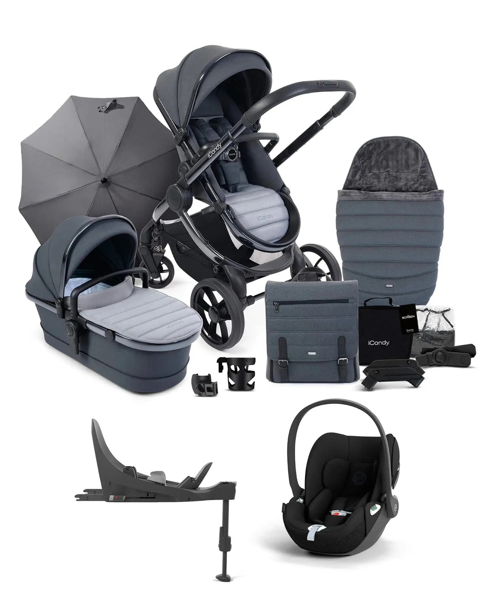 iCandy Peach 7 Complete Pushchair Bundle   Cloud T Car Seat & Base