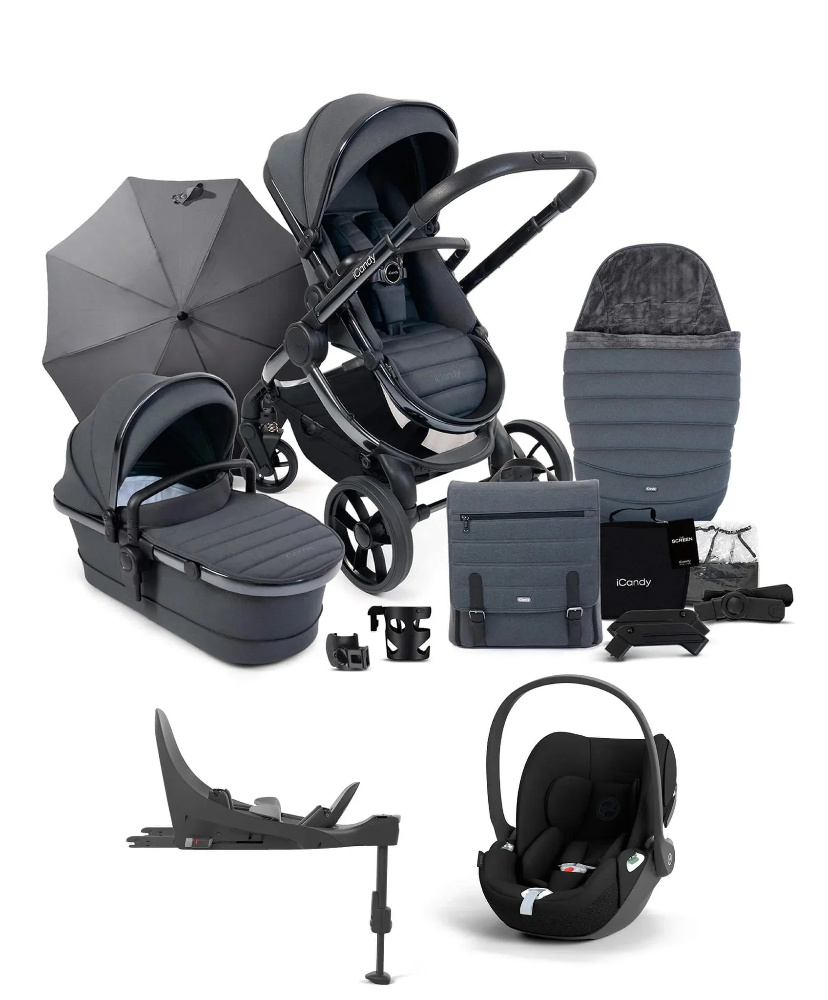 iCandy Peach 7 Complete Pushchair Bundle   Cloud T Car Seat & Base