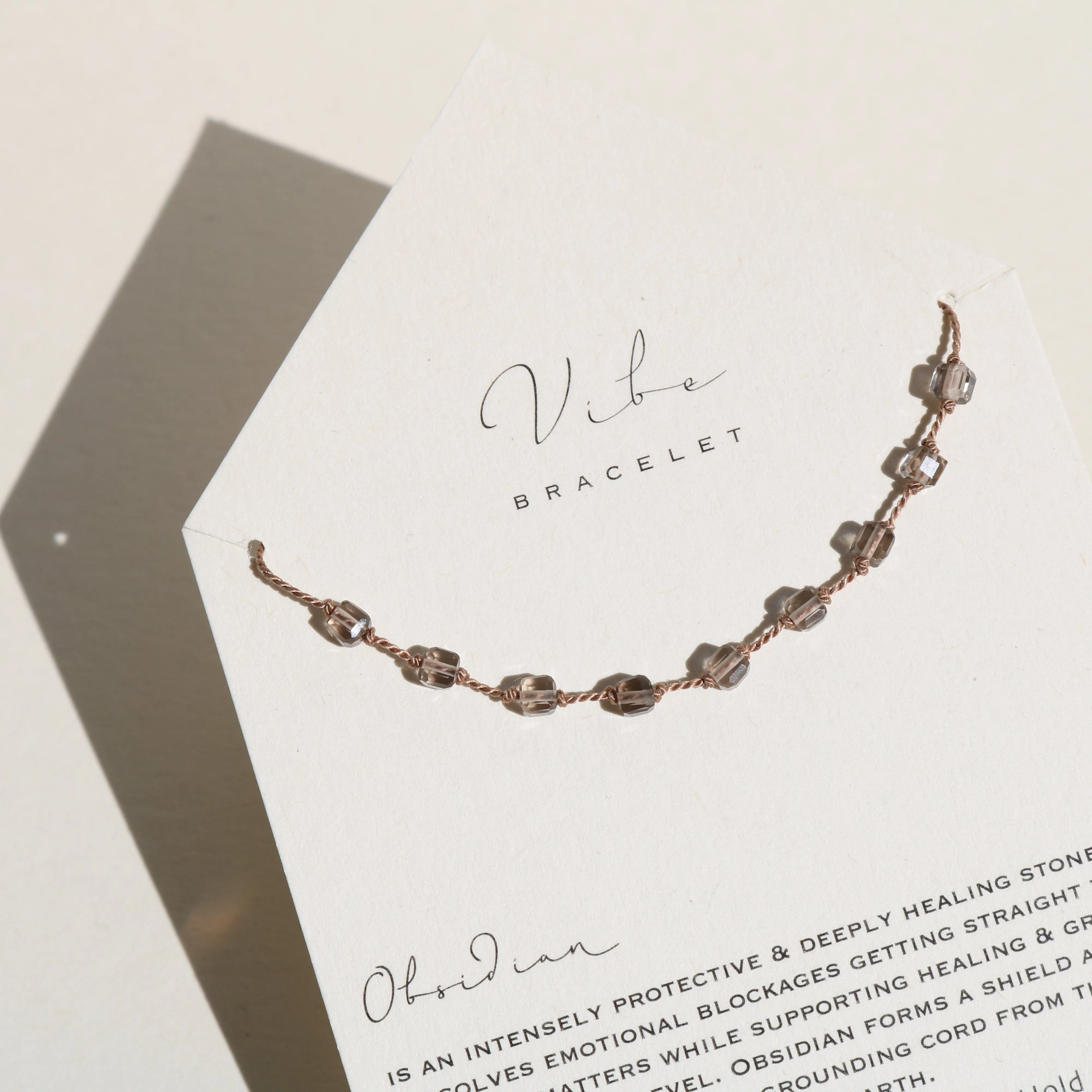 ICE OBSIDIAN CUBES BRACELET