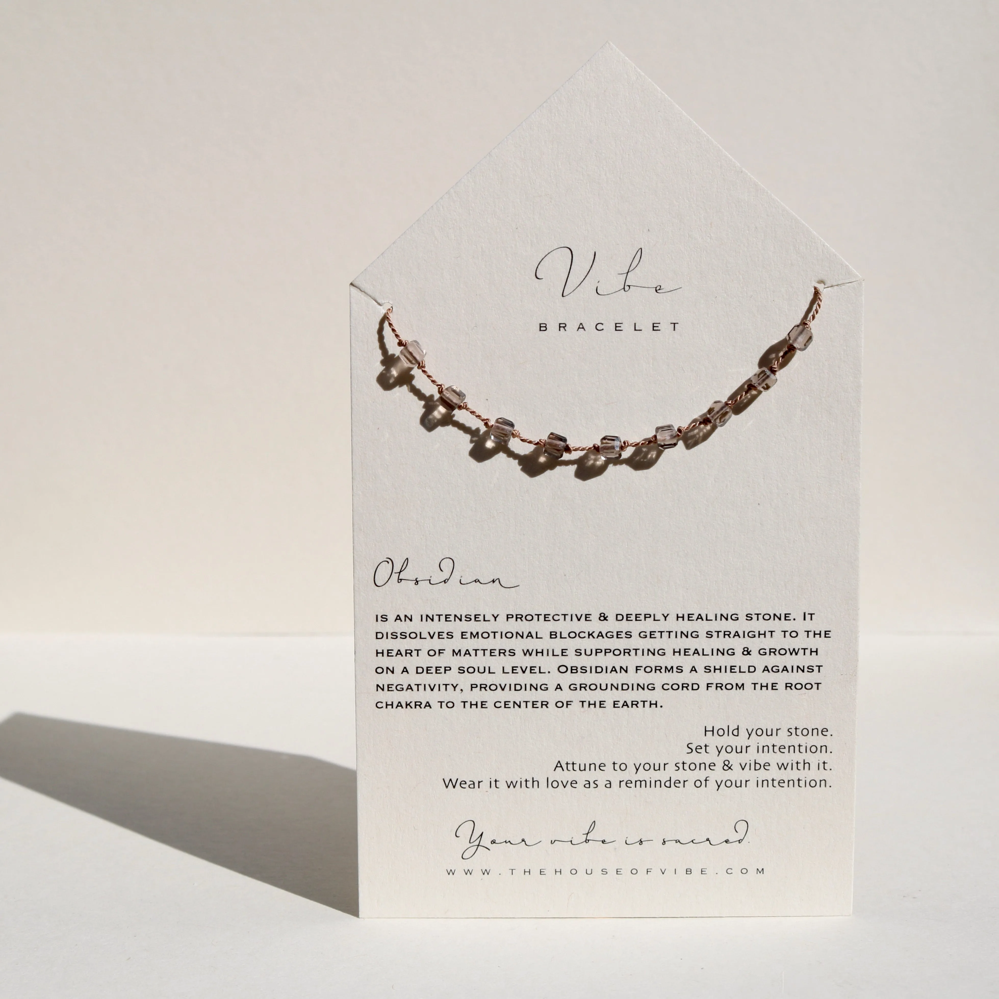 ICE OBSIDIAN CUBES BRACELET