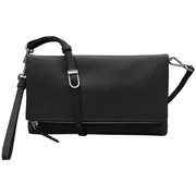 ILI 6696 BLACK FOLD OVER CLUTCH INTERNATIONAL LEATHER INDUSTRIES