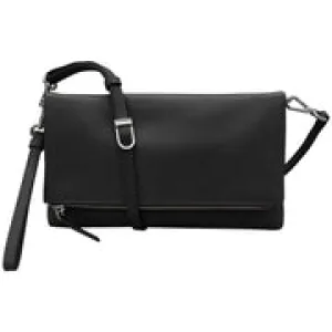 ILI 6696 BLACK FOLD OVER CLUTCH INTERNATIONAL LEATHER INDUSTRIES