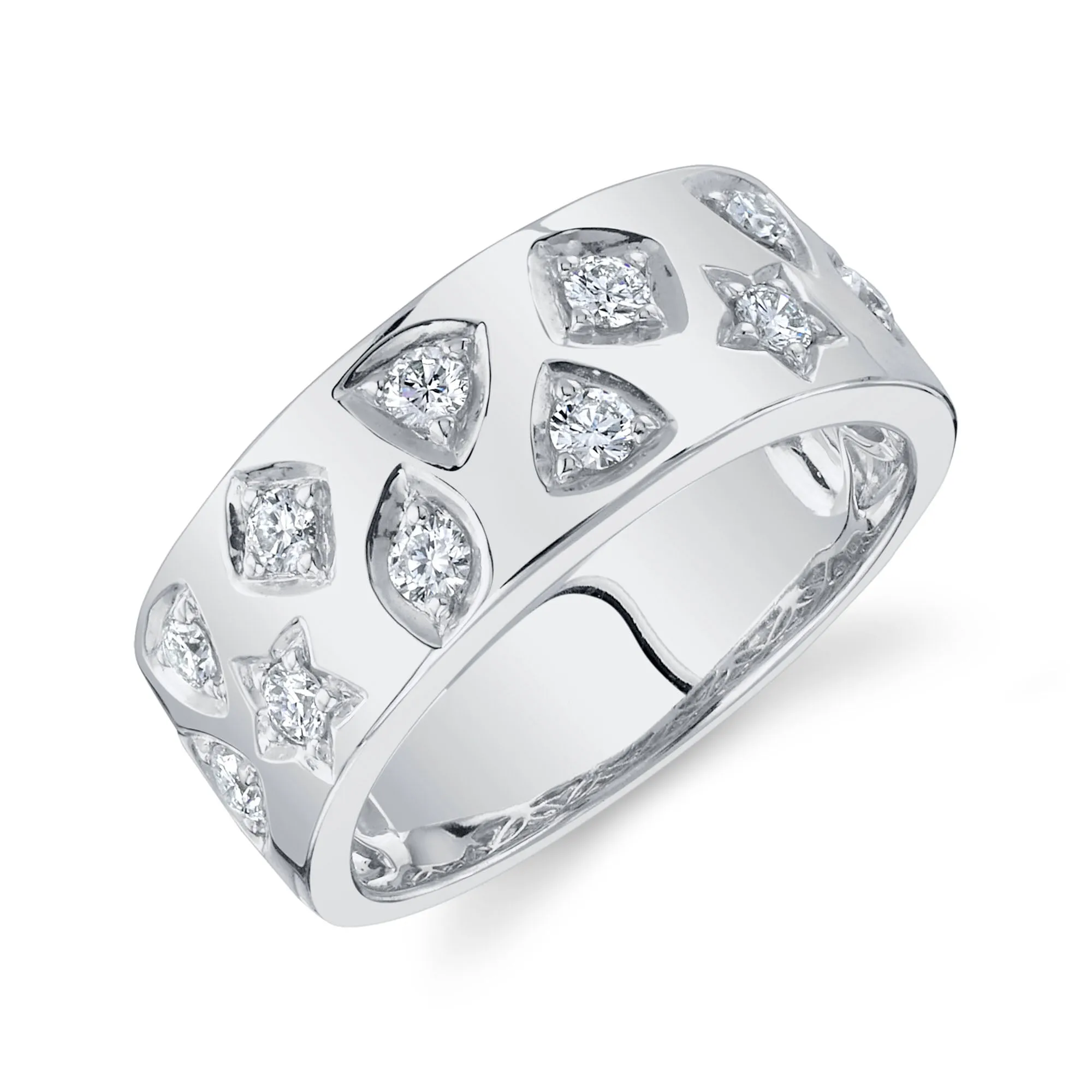 Inlay Multi-Shape Diamond Ring