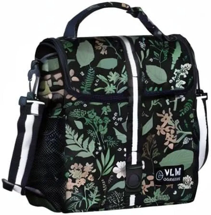 Insulated Lunch Bag with Adjustable Shoulder Strap, Cute Lunch Tote Bag for Work Picnic Camping