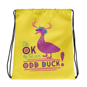 It's OK to be an Odd Duck! Drawstring bag