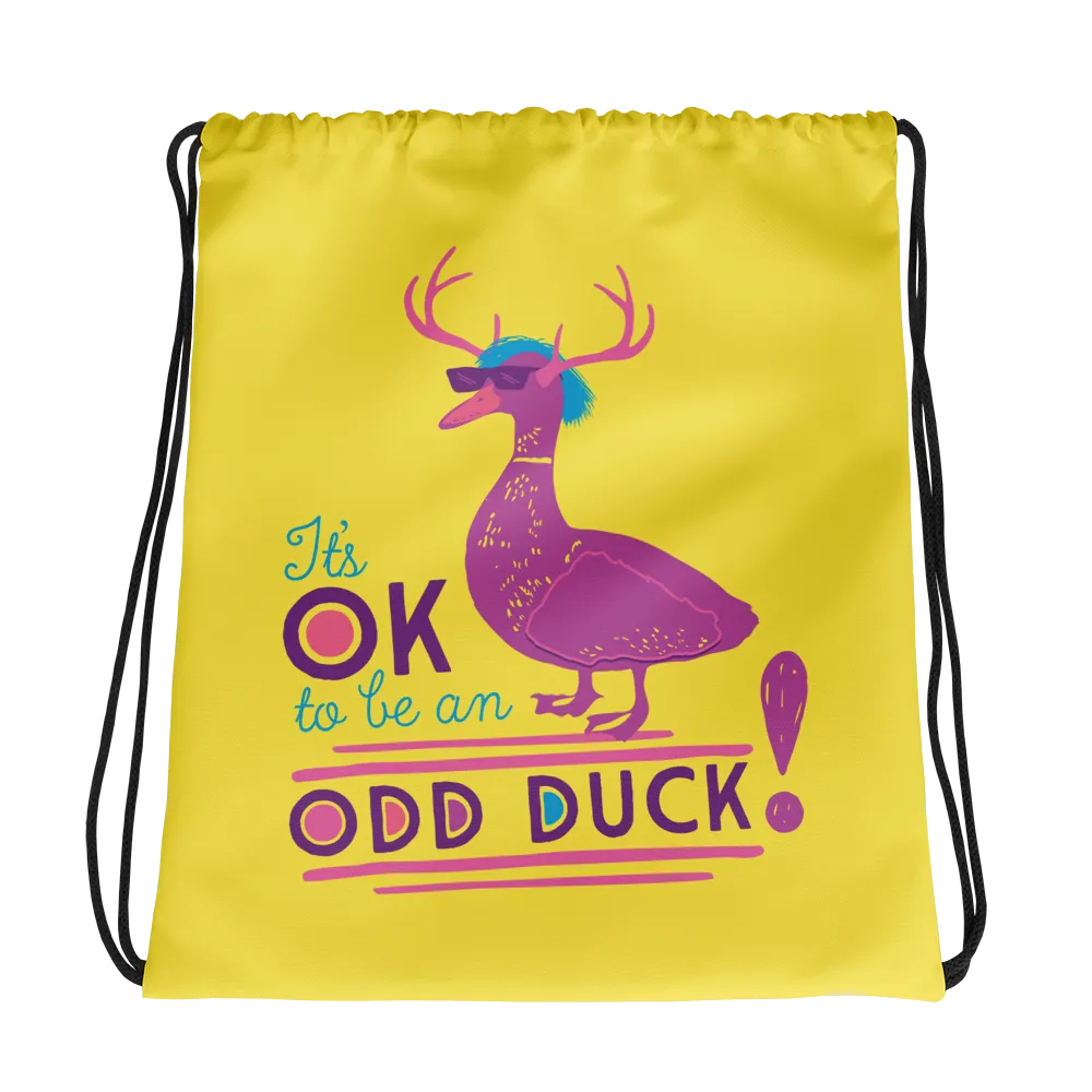 It's OK to be an Odd Duck! Drawstring bag