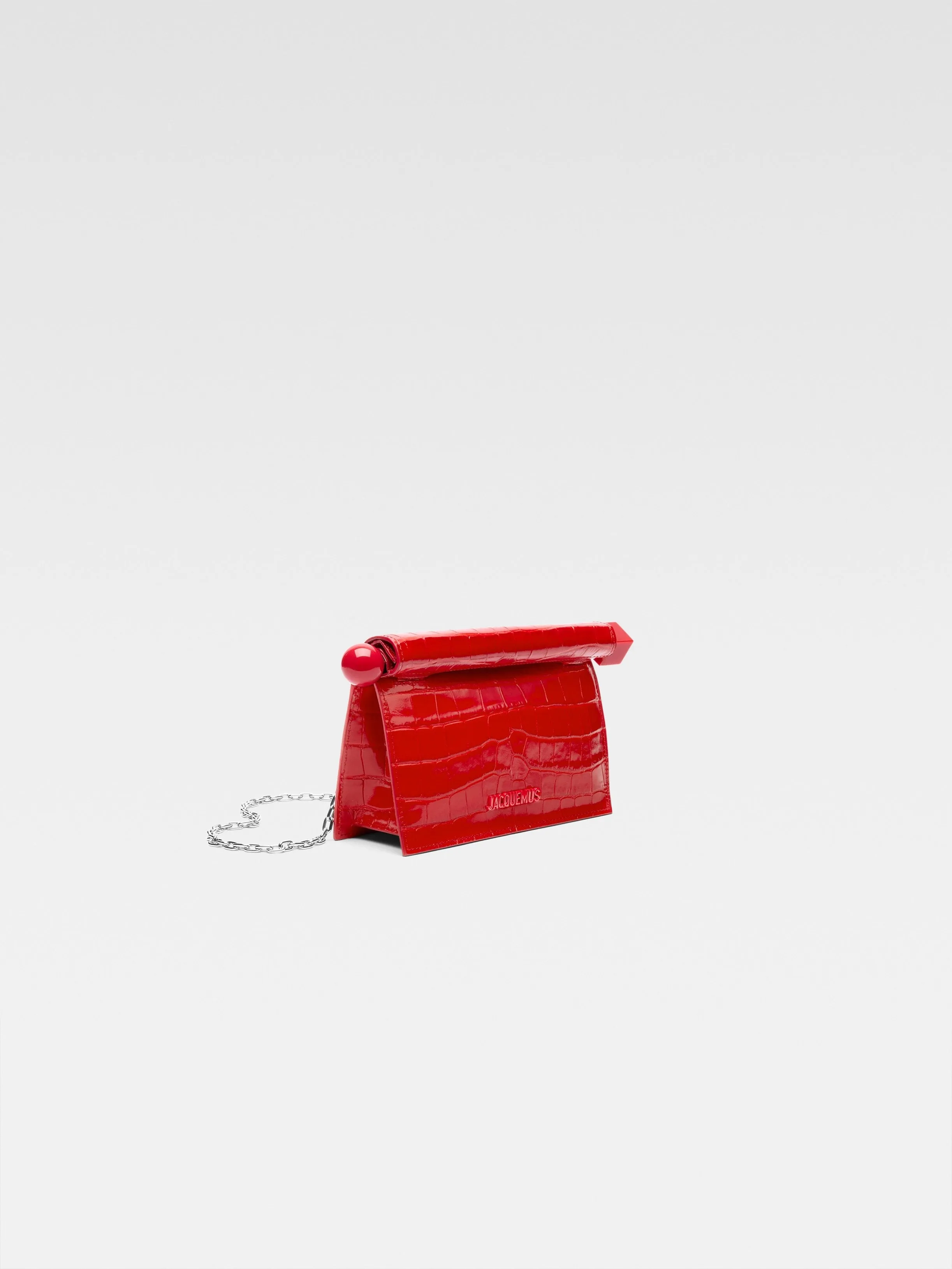 Jacquemus The Small Rond Carré Clutch in Red