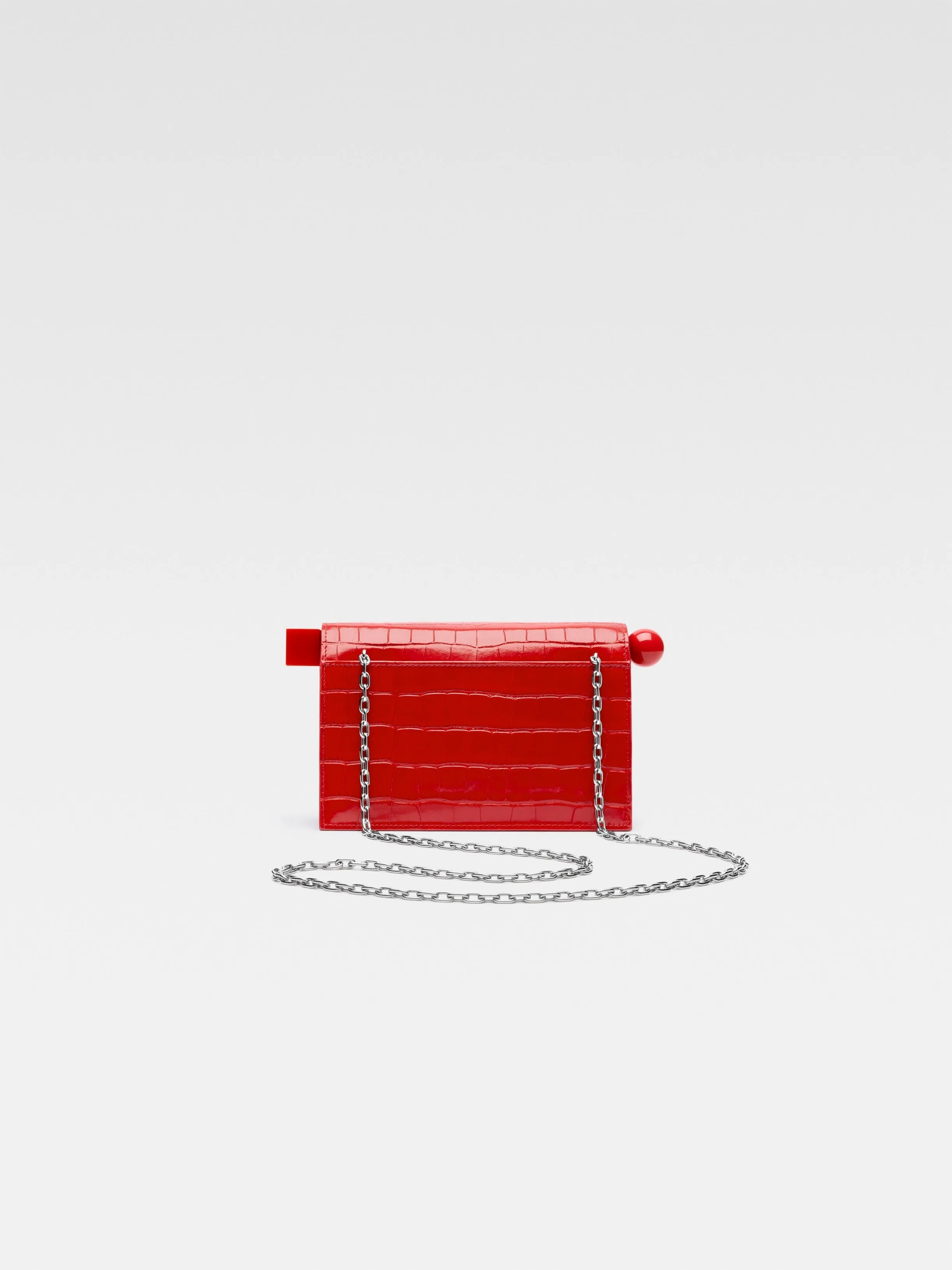 Jacquemus The Small Rond Carré Clutch in Red