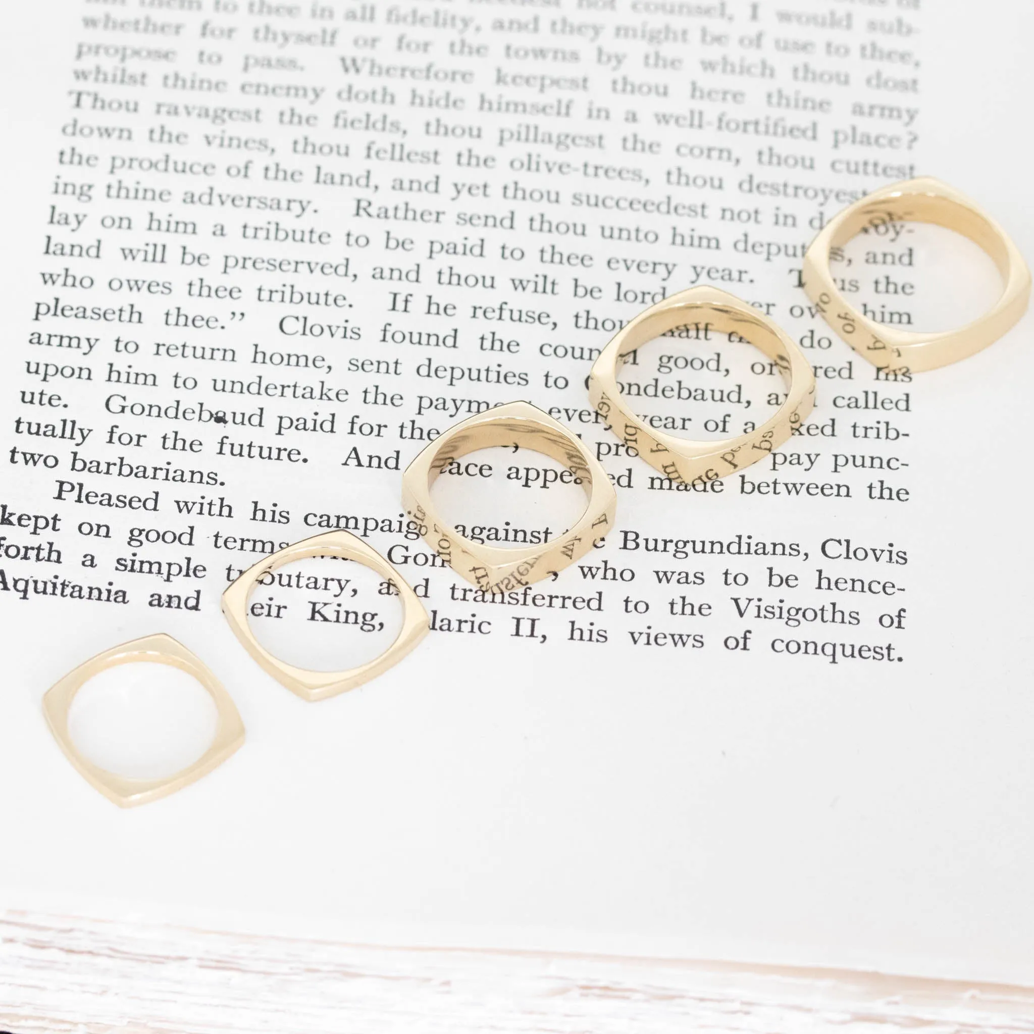 JbyG Square Shank Gender Neutral Band, 1.70mm in 20kt Yellow Gold