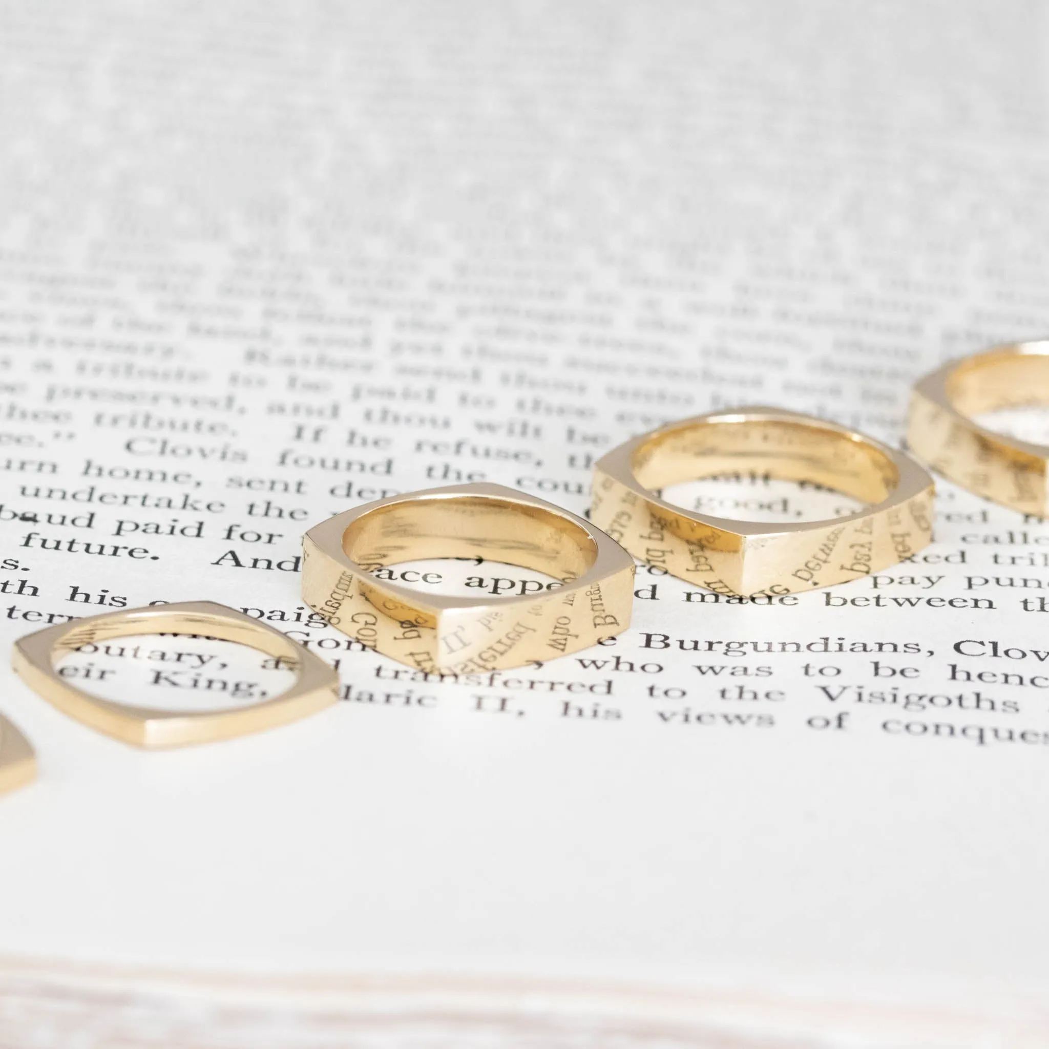 JbyG Square Shank Gender Neutral Band, 1.70mm in 20kt Yellow Gold