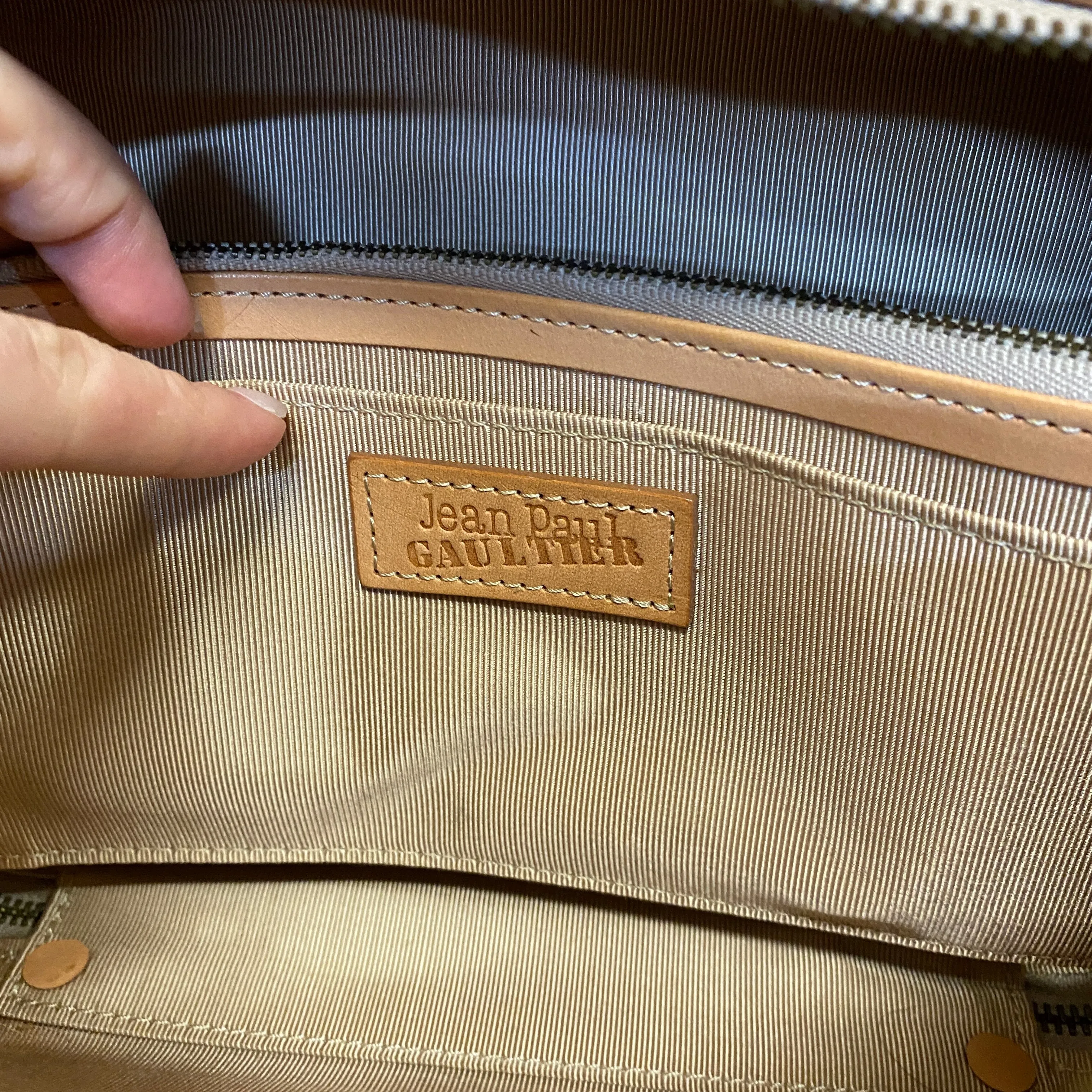 JEAN PAUL GAULTIER 1980s leather handbg