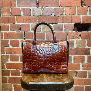 JEAN PAUL GAULTIER 1990's crocodile print leather handbag