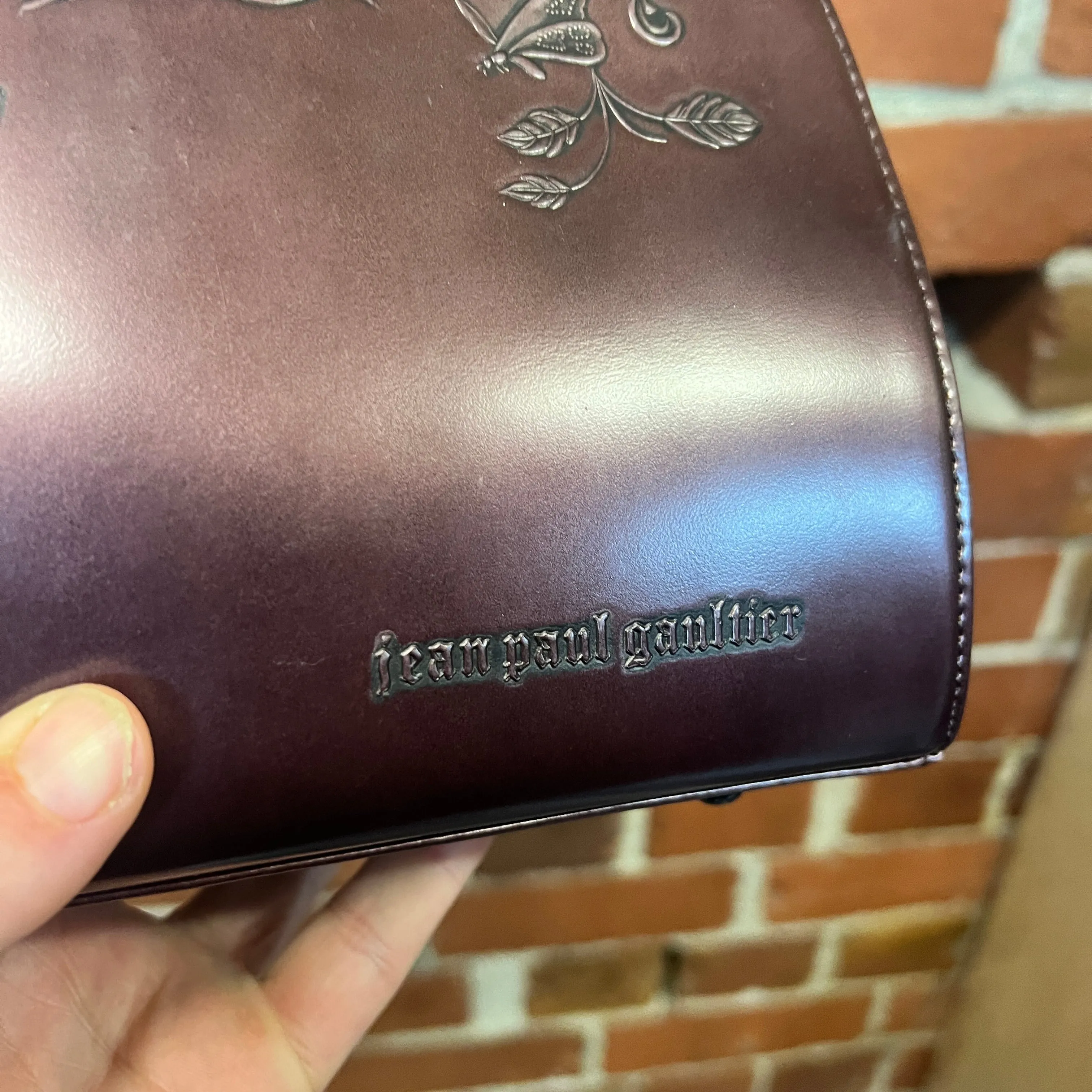JEAN PAUL GAULTIER 1990's embossed handbag