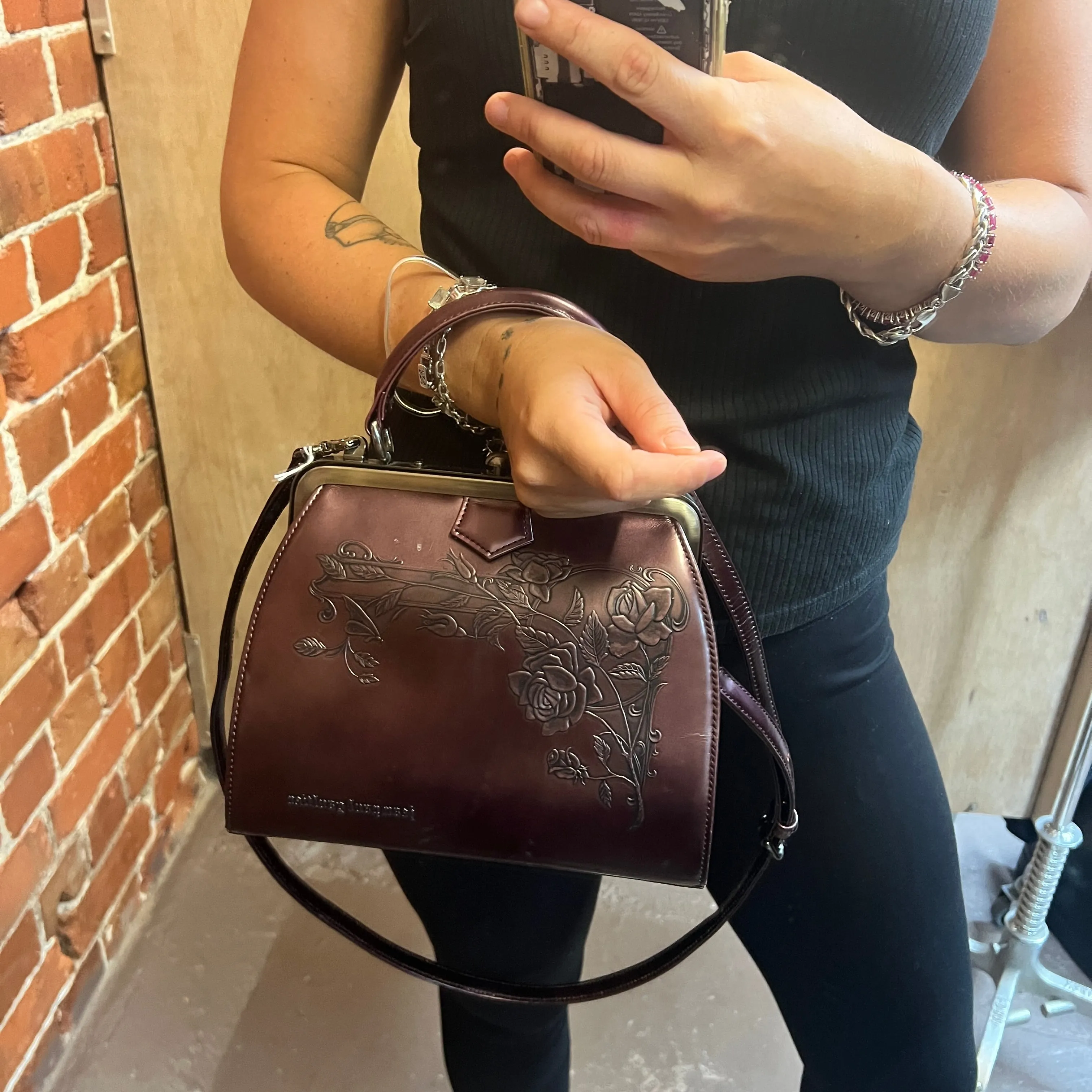 JEAN PAUL GAULTIER 1990's embossed handbag