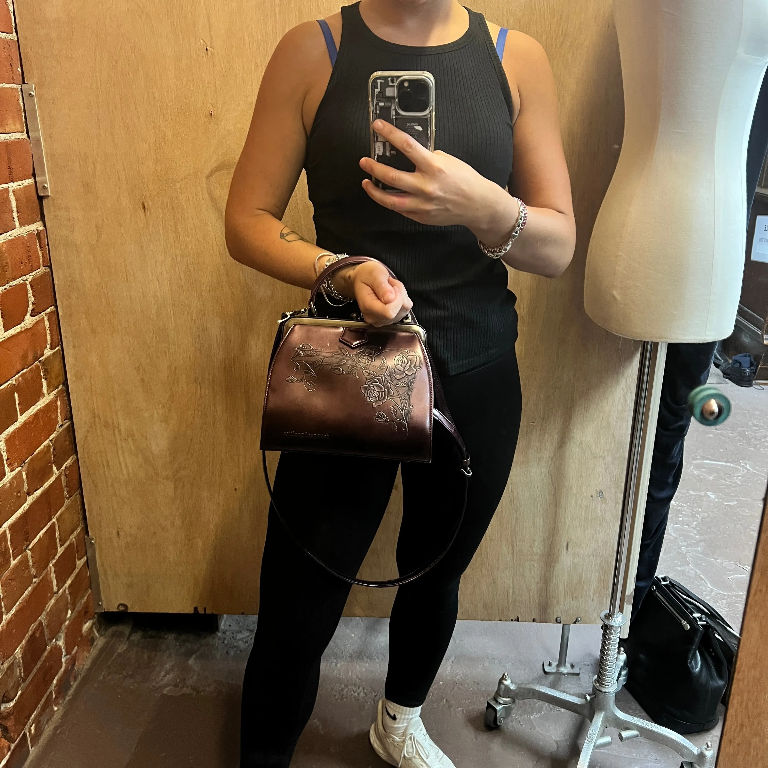 JEAN PAUL GAULTIER 1990's embossed handbag